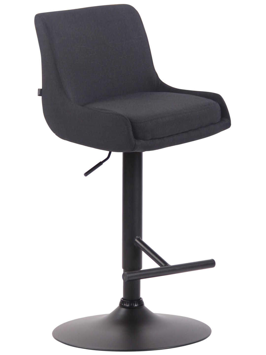 Taburete de bar club tela, negro