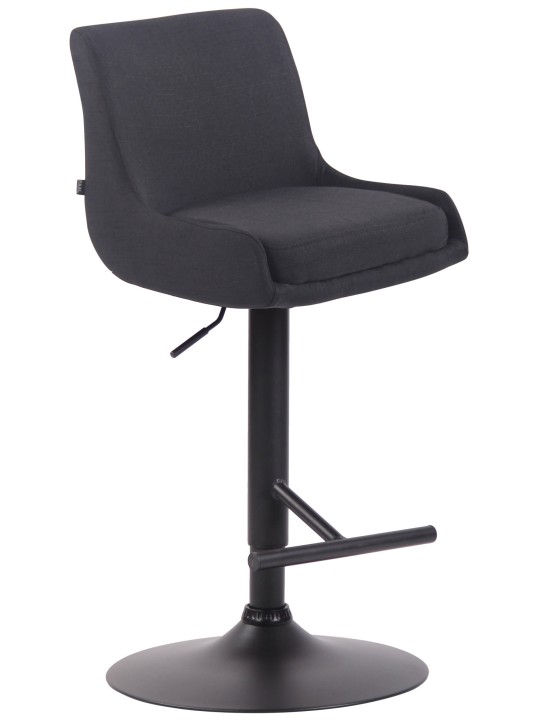 Taburete de bar club tela, negro Taburete de bar club tela, negro