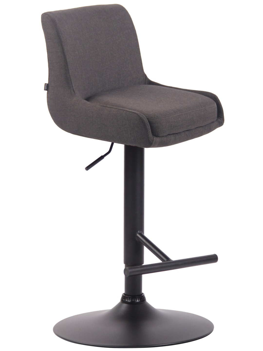 Taburete de bar club tela, gris oscuro