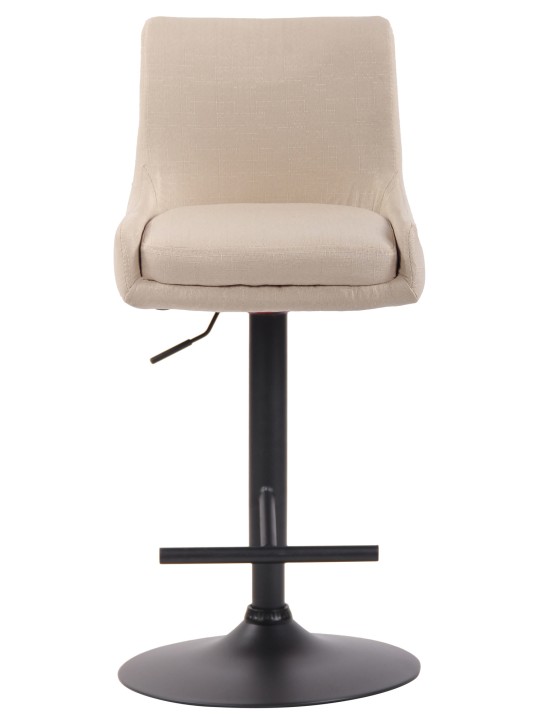 Taburete de bar club tela, crema