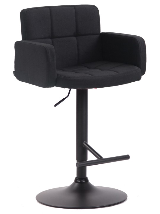 Taburete de bar Los Ángeles, tela, negro