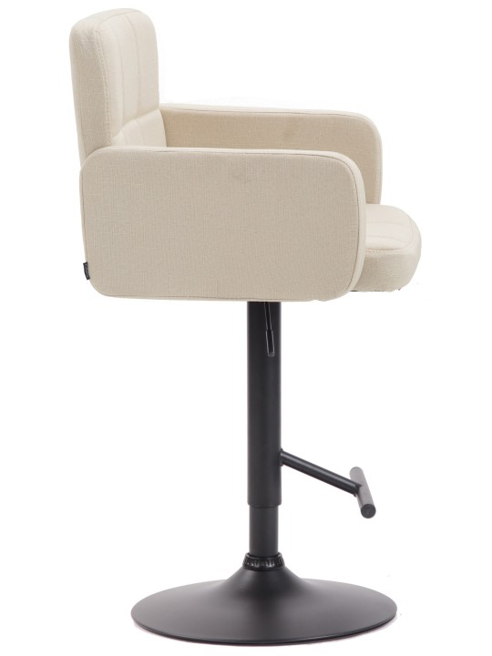 Taburete de bar Los Ángeles, tela, crema