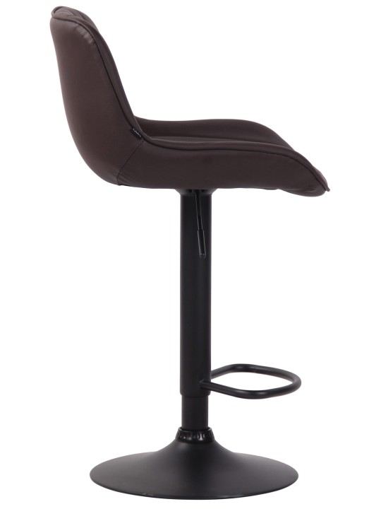 Taburete de bar Lentini piel sintética, marrón