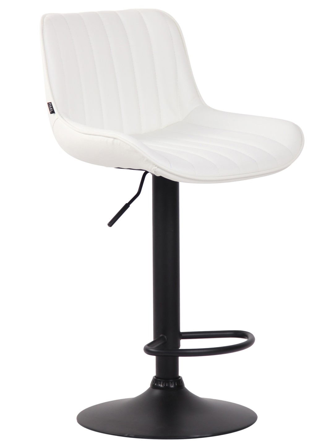 Taburete de bar Lentini piel sintética, blanco