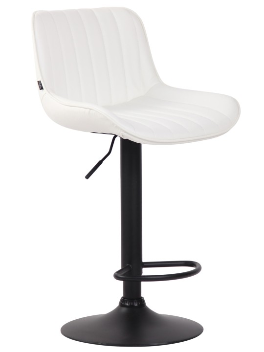 Taburete de bar Lentini piel sintética, blanco Taburete de bar Lentini piel sintética, blanco