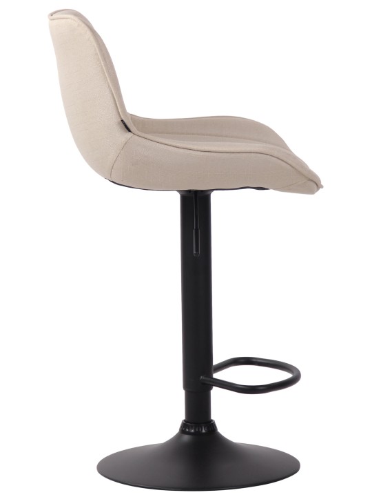 Taburete de bar tela Lentini, crema