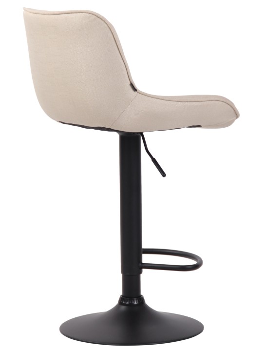 Taburete de bar tela Lentini, crema