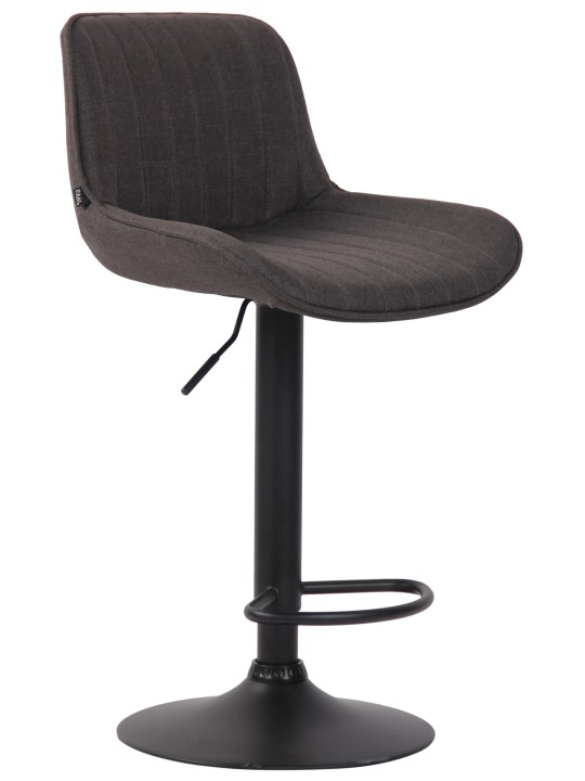 Taburete de bar tela Lentini, gris oscuro Taburete de bar tela Lentini, gris oscuro