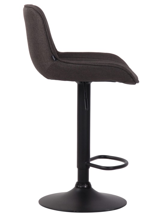Taburete de bar tela Lentini, gris oscuro Taburete de bar tela Lentini, gris oscuro