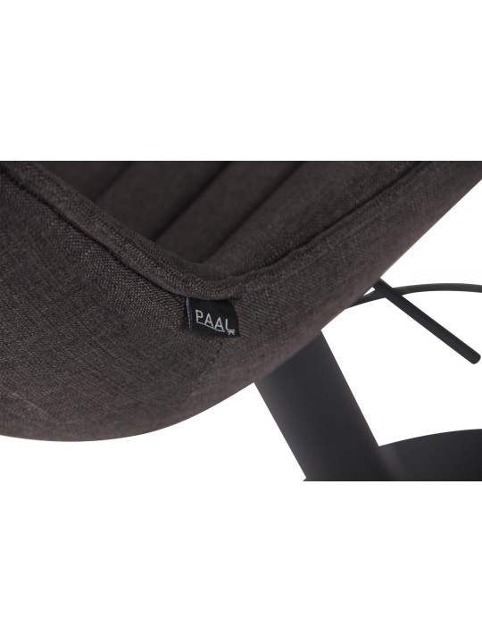 Taburete de bar tela Lentini, gris oscuro Taburete de bar tela Lentini, gris oscuro