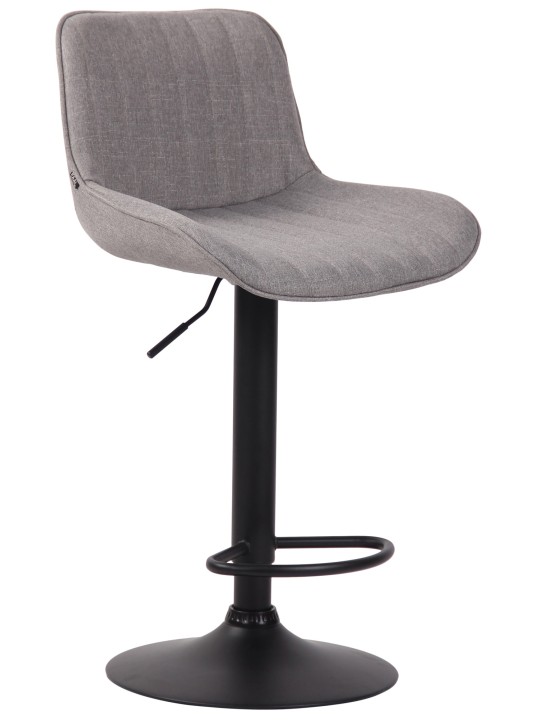 Taburete de bar tela Lentini, gris
