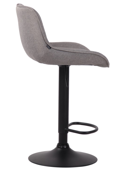 Taburete de bar tela Lentini, gris
