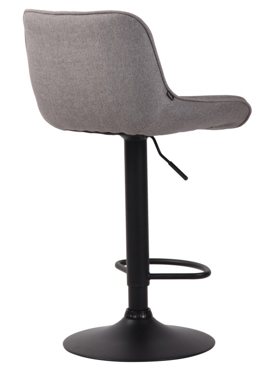 Taburete de bar tela Lentini, gris