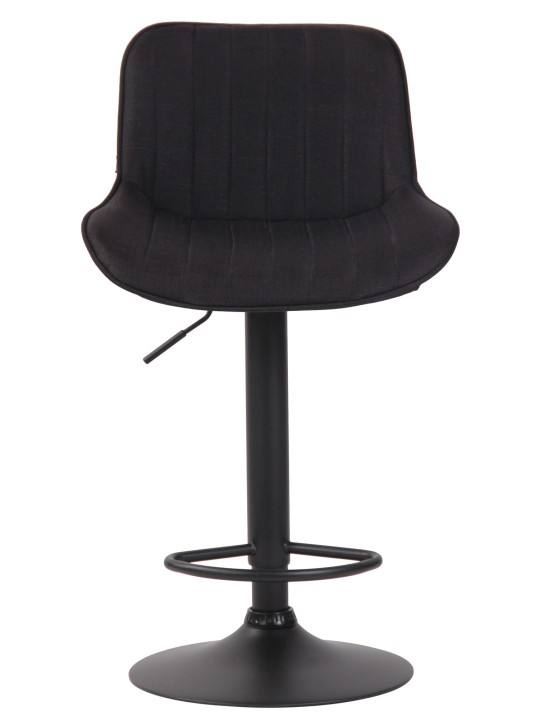 Taburete de bar tela Lentini, negro