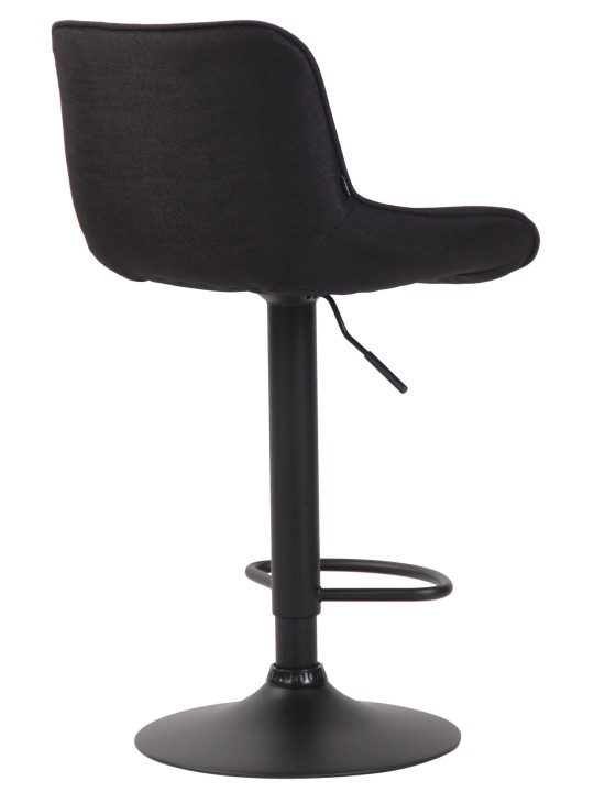 Taburete de bar tela Lentini, negro