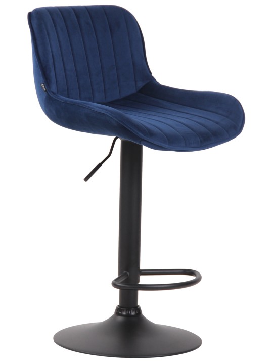 Taburete de bar Lentini terciopelo, azul