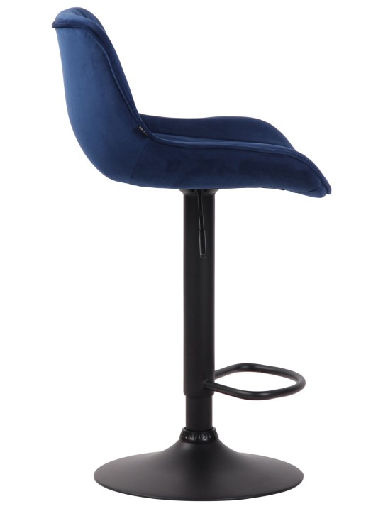 Taburete de bar Lentini terciopelo, azul