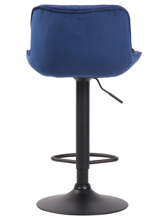 Taburete de bar Lentini terciopelo, azul