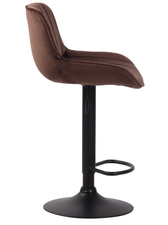 Taburete de bar Lentini terciopelo, marrón
