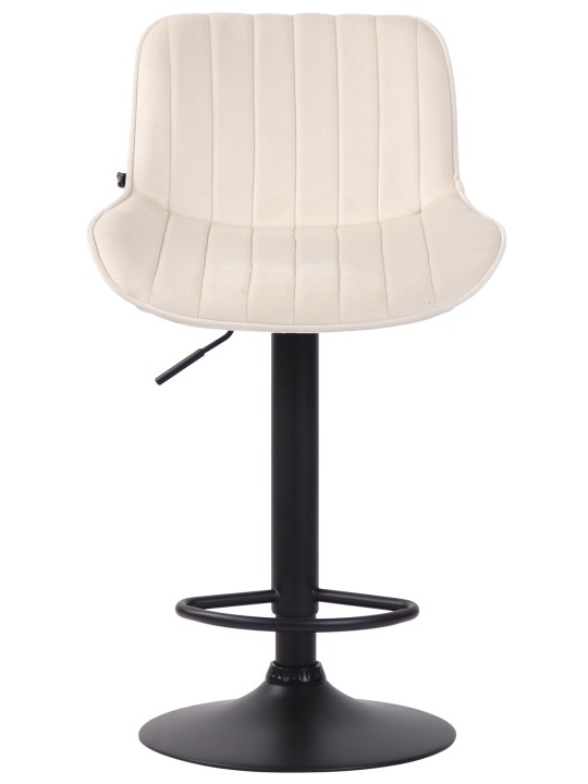 Taburete de bar Lentini terciopelo, crema