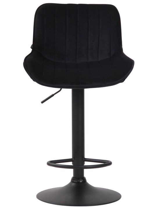 Taburete de bar Lentini terciopelo, negro
