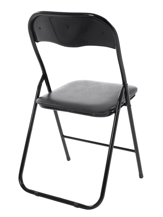 Silla plegable Félix, negro/negro
