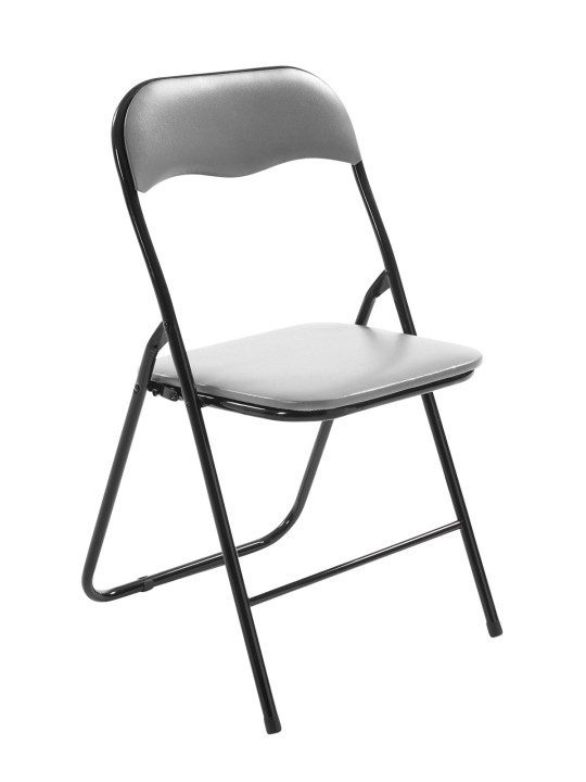 Silla plegable Félix, gris/negro