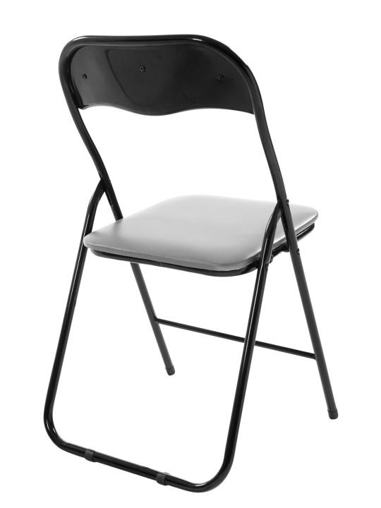 Silla plegable Félix, gris/negro