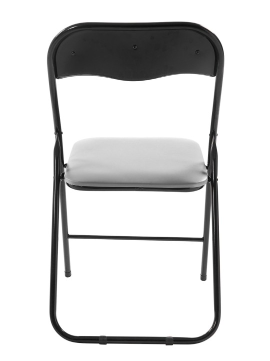 Silla plegable Félix, gris/negro