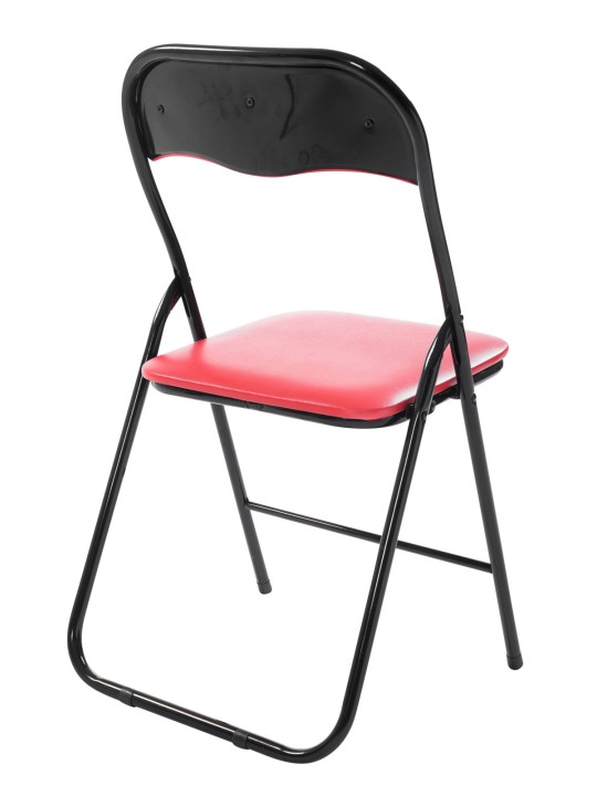 Silla plegable Félix, rojo/negro