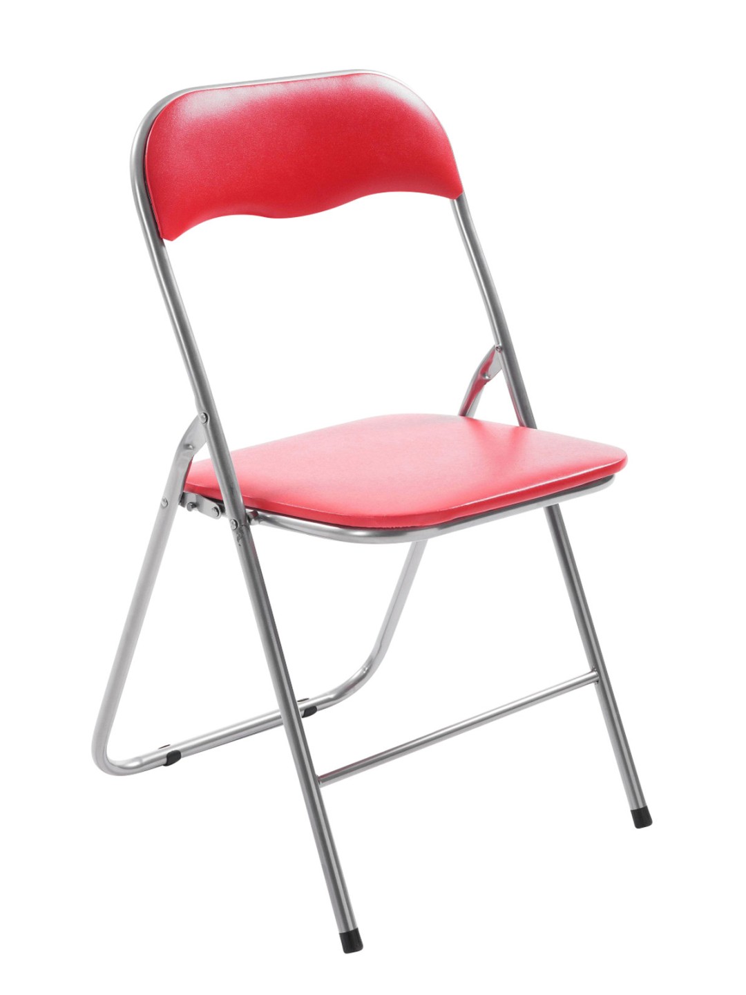 Silla plegable Félix, rojo/plata