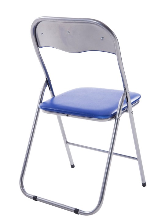 Silla plegable Félix, azul/plata