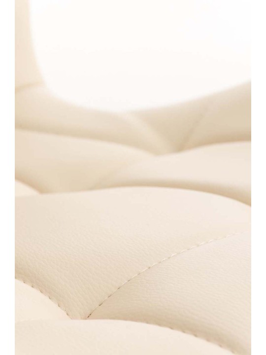 Juego de 4 sillas de comedor Elda piel sintética, crema