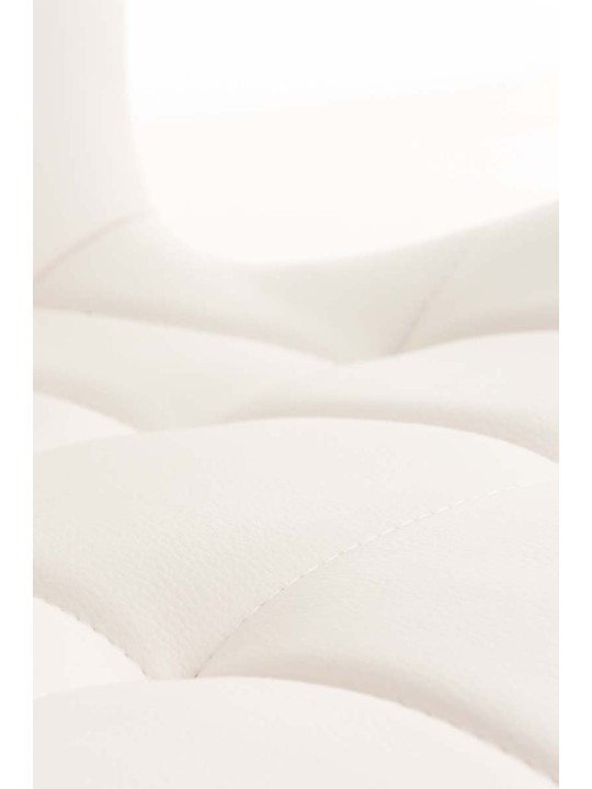 Juego de 4 sillas de comedor Elda piel sintética, blanco