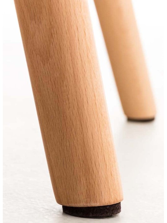 Juego de 4 sillas de comedor Elda piel sintética, blanco