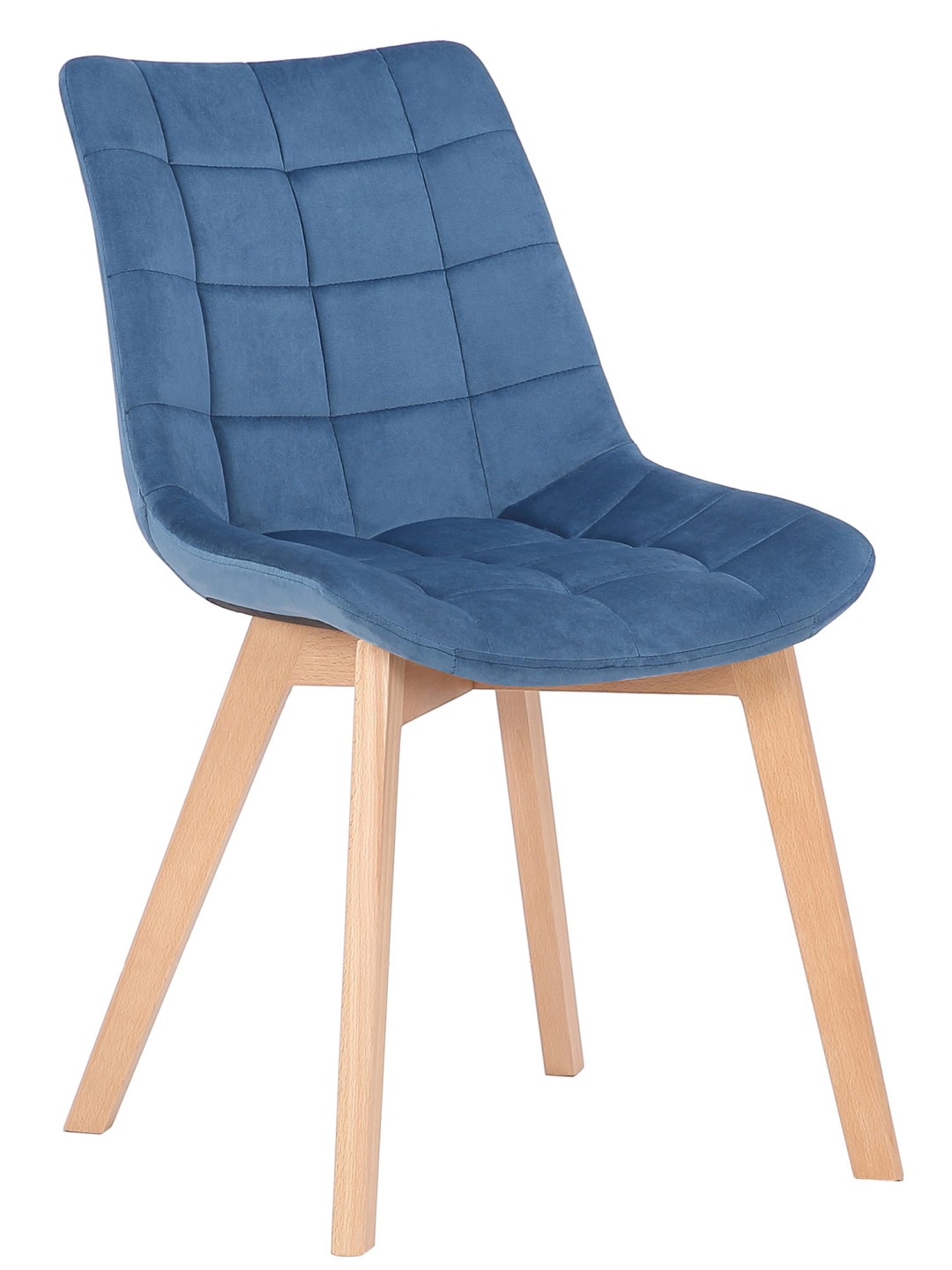 Silla de comedor Passaic terciopelo, azul