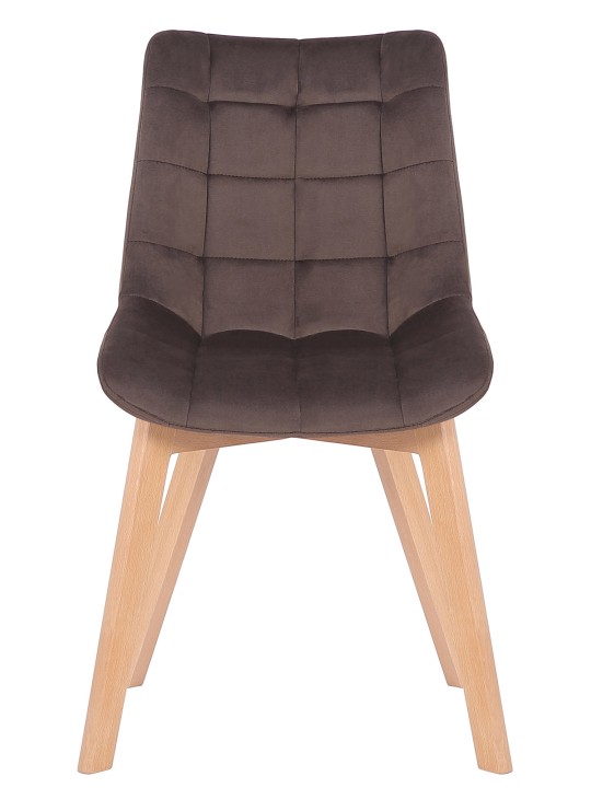 Silla de comedor Passaic terciopelo, marrón