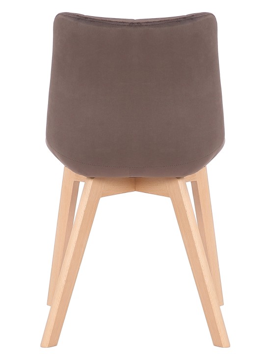 Silla de comedor Passaic terciopelo, marrón