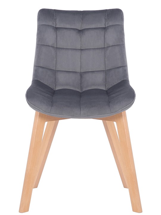 Silla de comedor Passaic terciopelo, gris