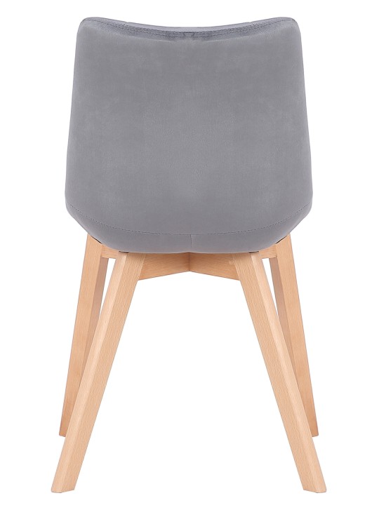 Silla de comedor Passaic terciopelo, gris