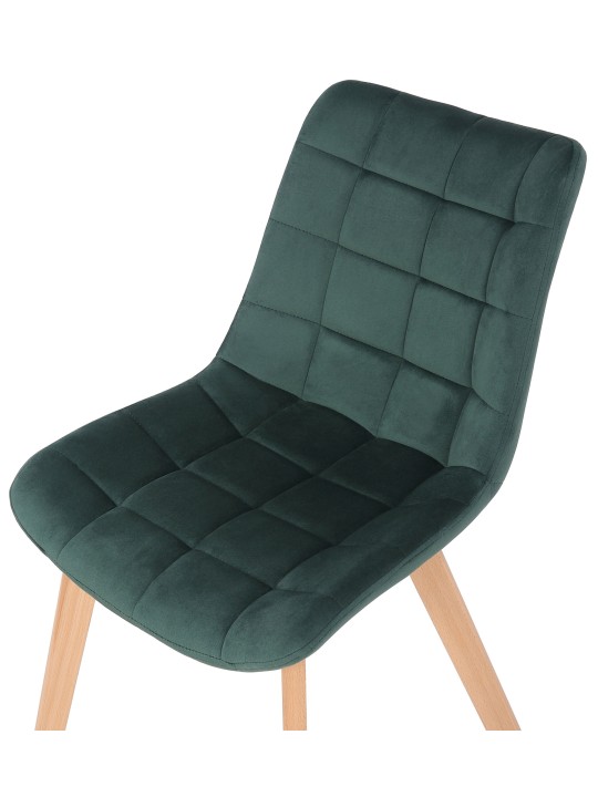 Silla de comedor Passaic terciopelo, verde Silla de comedor Passaic terciopelo, verde