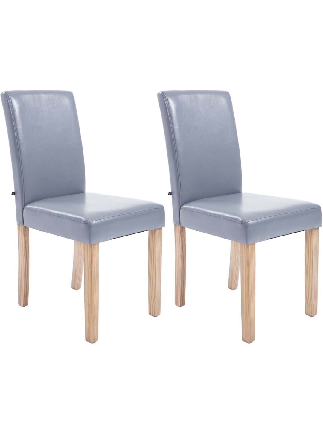 Conjunto de 2 sillas de comedor Ina natura, gris