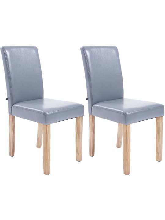 Conjunto de 2 sillas de comedor Ina natura, gris Conjunto de 2 sillas de comedor Ina natura, gris