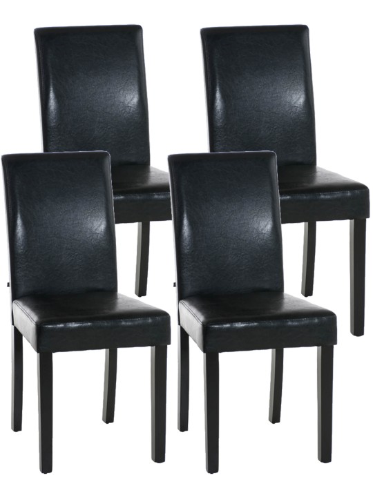 Juego de 4 sillas de comedor Ina, negro Juego de 4 sillas de comedor Ina, negro