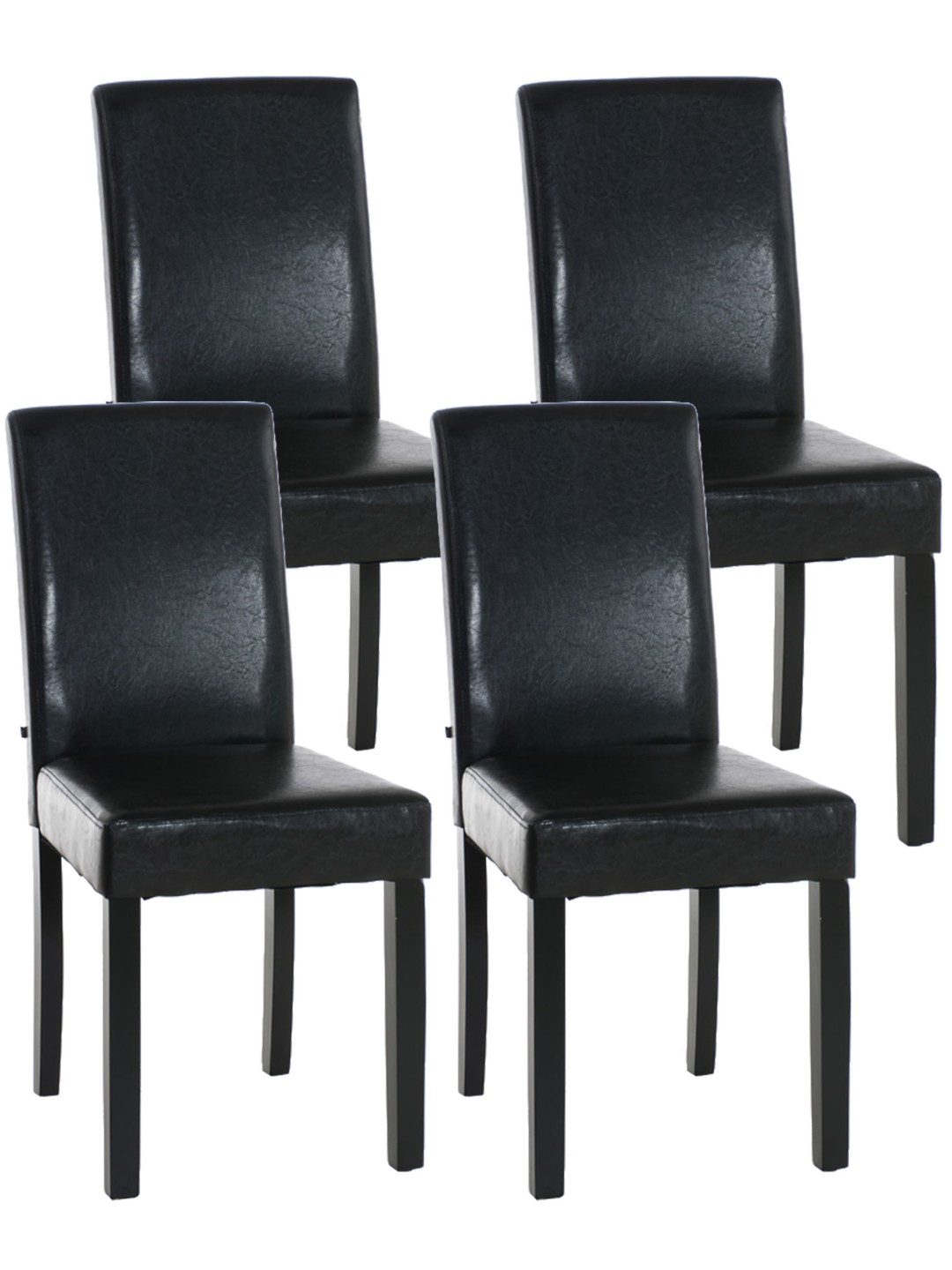 Juego de 4 sillas de comedor Ina, marrón