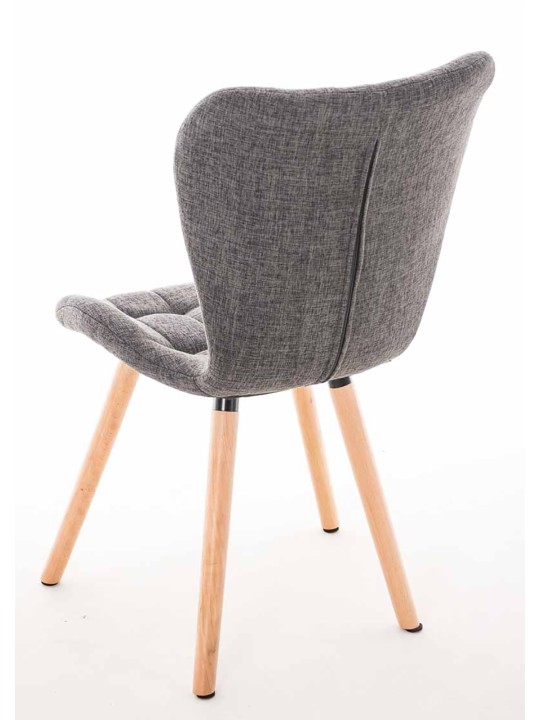 Conjunto de 4 sillas Elda tela natural, gris claro Conjunto de 4 sillas Elda tela natural, gris claro