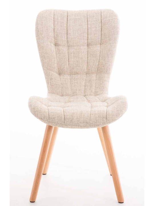 Conjunto de 4 sillas Elda tela natural, crema Conjunto de 4 sillas Elda tela natural, crema