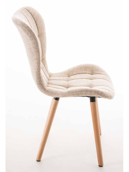 Conjunto de 4 sillas Elda tela natural, crema Conjunto de 4 sillas Elda tela natural, crema