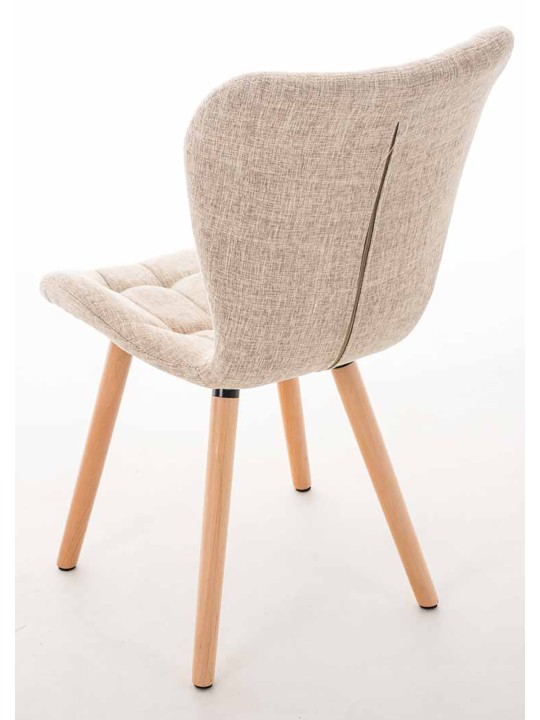 Conjunto de 4 sillas Elda tela natural, crema Conjunto de 4 sillas Elda tela natural, crema