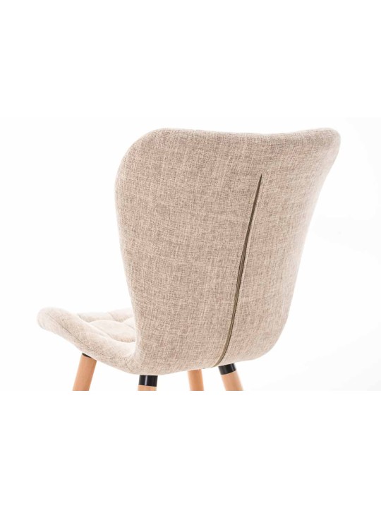 Conjunto de 4 sillas Elda tela natural, crema Conjunto de 4 sillas Elda tela natural, crema